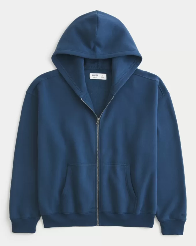 Boxy Zip-Up Hoodie,Boxy Zip-Up Hoodie Boxy Zip-Up Hoodie,Boxy Zip-Up Hoodie