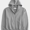 Boxy Zip-Up Hoodie,Boxy Zip-Up Hoodie