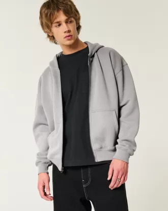 Boxy Zip-Up Hoodie,Boxy Zip-Up Hoodie