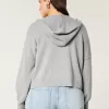 Boxy Zip-Up Sweater Hoodie,Boxy Zip-Up Sweater Hoodie