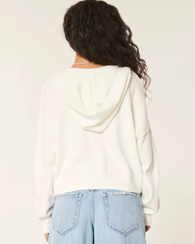 Boxy Zip-Up Sweater Hoodie,Boxy Zip-Up Sweater Hoodie Boxy Zip-Up Sweater Hoodie,Boxy Zip-Up Sweater Hoodie