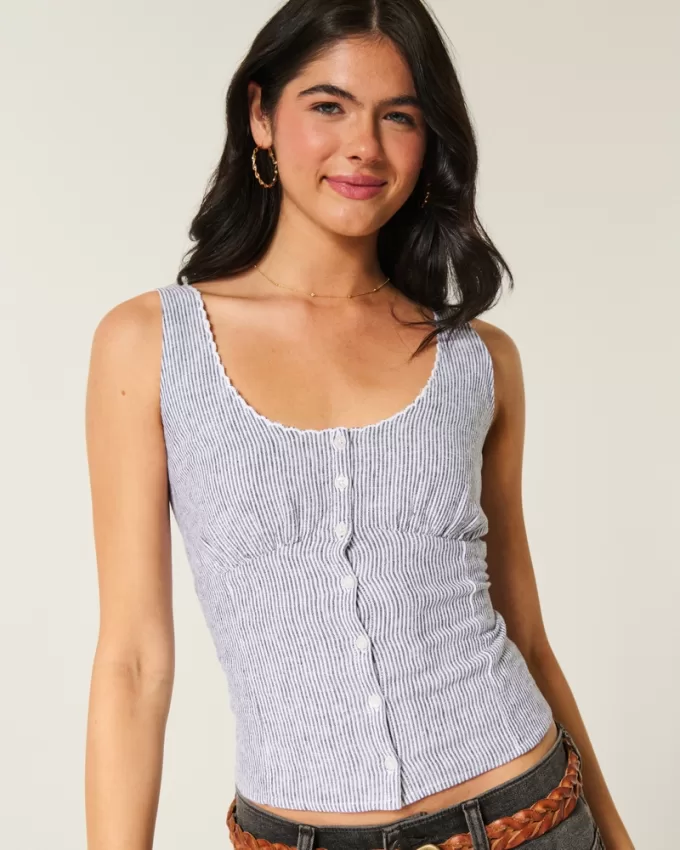 Button-Through Top,Button-Through Top Button-Through Top,Button-Through Top