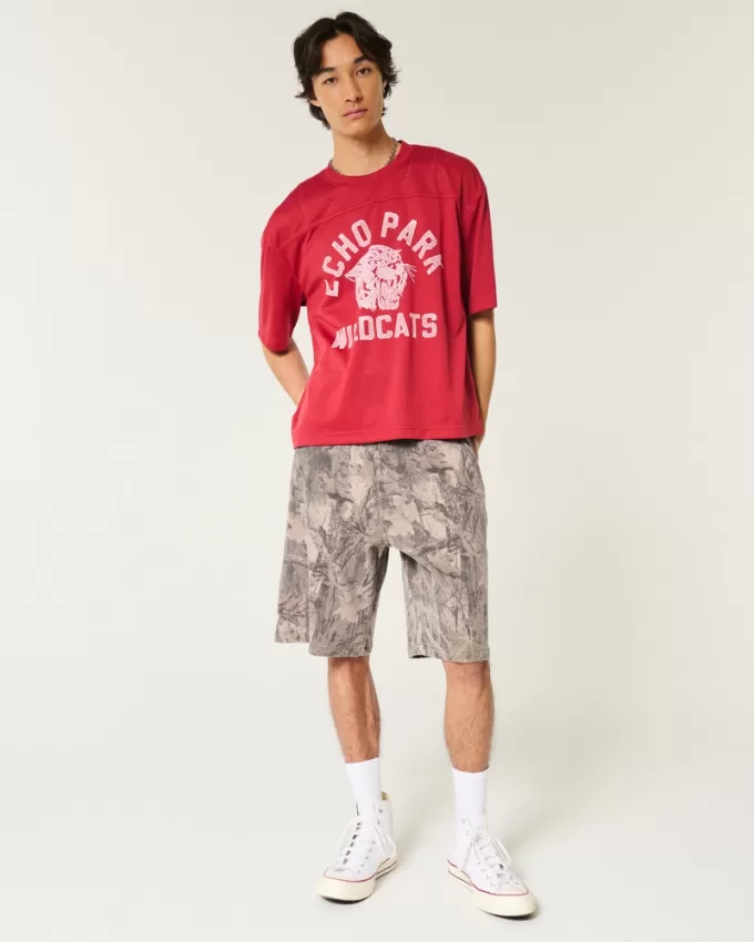 Camo Baggy Painter Jean Shorts,Camo Baggy Painter Jean Shorts