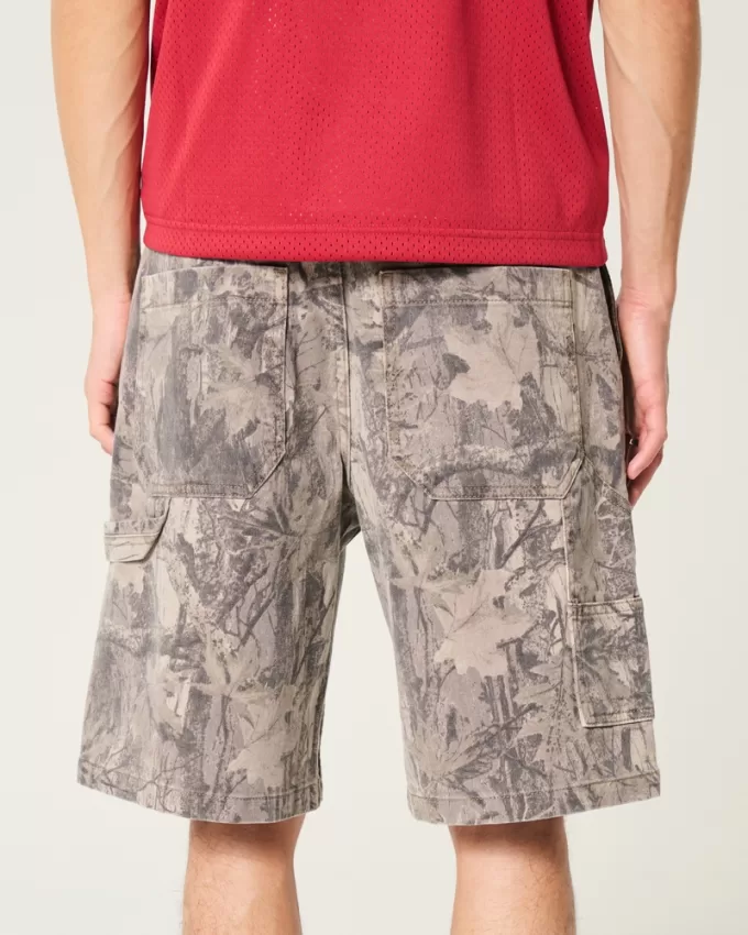 Camo Baggy Painter Jean Shorts,Camo Baggy Painter Jean Shorts