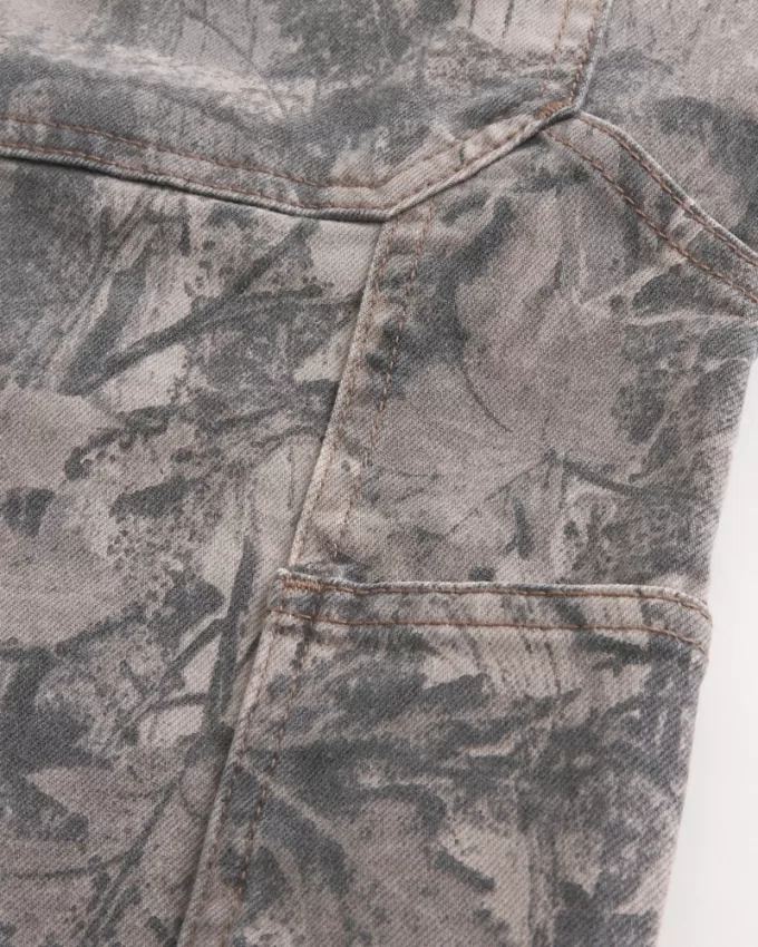 Camo Baggy Painter Jean Shorts,Camo Baggy Painter Jean Shorts