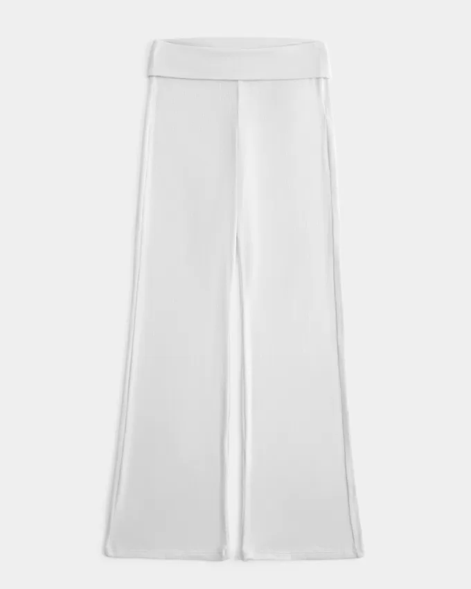 Cozy Knit Foldover Waist Sleep Pants,Cozy Knit Foldover Waist Sleep Pants