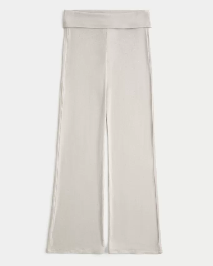 Cozy Knit Foldover Waist Sleep Pants,Cozy Knit Foldover Waist Sleep Pants