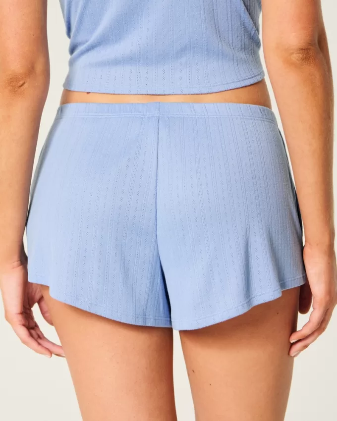 Cozy Pointelle Bow Shortie,Cozy Pointelle Bow Shortie Cozy Pointelle Bow Shortie,Cozy Pointelle Bow Shortie