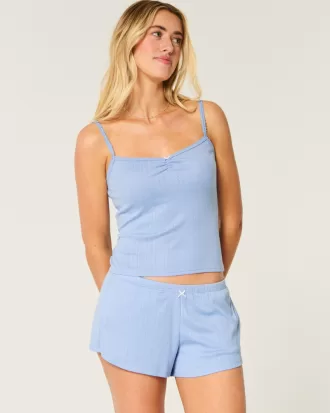 Cozy Pointelle Bow Shortie,Cozy Pointelle Bow Shortie