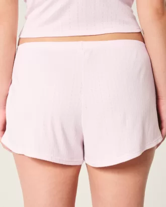 Cozy Pointelle Bow Shortie,Cozy Pointelle Bow Shortie