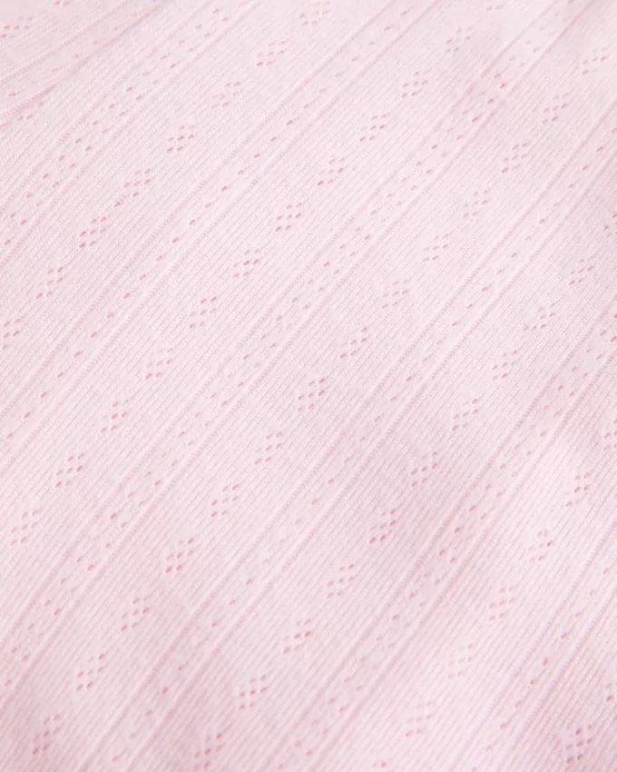 Cozy Pointelle Bow Shortie,Cozy Pointelle Bow Shortie