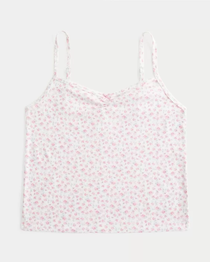 Cozy Pointelle Bow Tank,Cozy Pointelle Bow Tank Cozy Pointelle Bow Tank,Cozy Pointelle Bow Tank