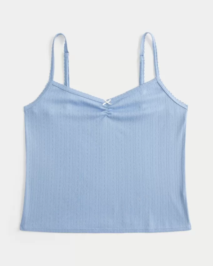 Cozy Pointelle Bow Tank,Cozy Pointelle Bow Tank Cozy Pointelle Bow Tank,Cozy Pointelle Bow Tank