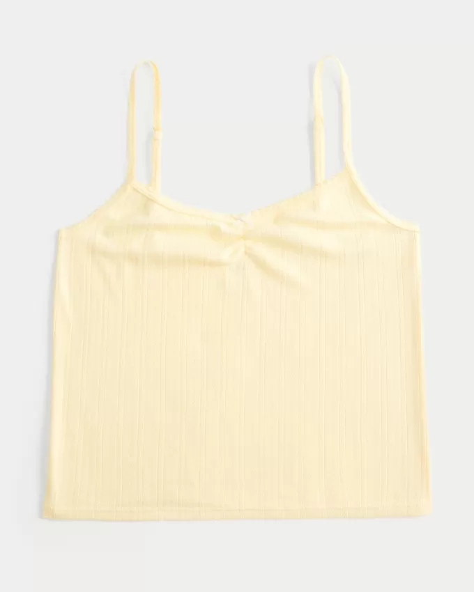 Cozy Pointelle Bow Tank,Cozy Pointelle Bow Tank