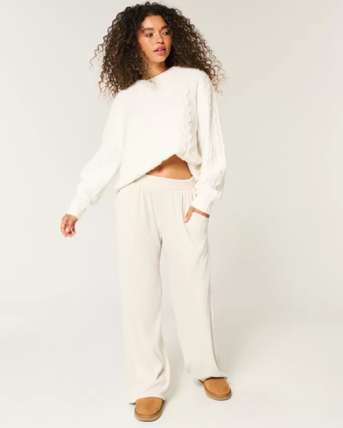 Cozy Ribbed Baggy Pants,Cozy Ribbed Baggy Pants Cozy Ribbed Baggy Pants,Cozy Ribbed Baggy Pants