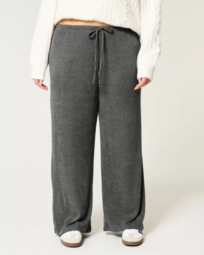 Cozy Ribbed Drawstring Baggy Pants,Cozy Ribbed Drawstring Baggy Pants Cozy Ribbed Drawstring Baggy Pants,Cozy Ribbed Drawstring Baggy Pants