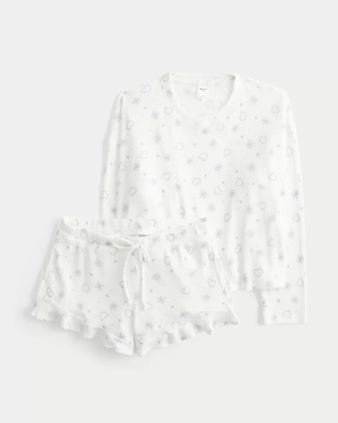 Cozy Ribbed Pajama Top & Shorts Set,Cozy Ribbed Pajama Top & Shorts Set Cozy Ribbed Pajama Top & Shorts Set,Cozy Ribbed Pajama Top & Shorts Set