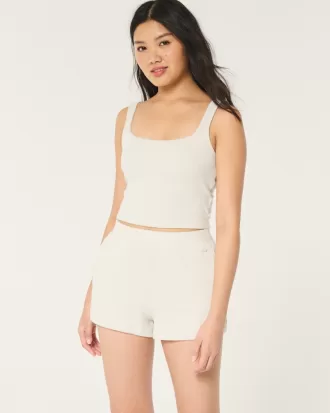 Cozy Ribbed Sleep Shorts,Cozy Ribbed Sleep Shorts