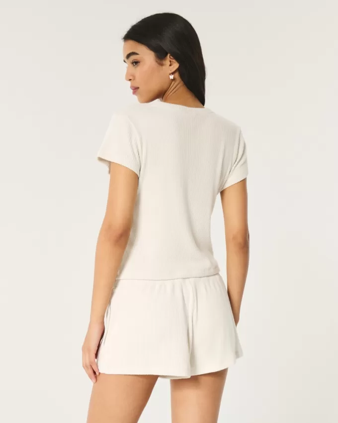 Cozy Ribbed T-Shirt and Shorts Bundle,Cozy Ribbed T-Shirt and Shorts Bundle Cozy Ribbed T-Shirt and Shorts Bundle,Cozy Ribbed T-Shirt and Shorts Bundle