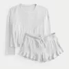 Cozy Ribbed Top & Shorts Set,Cozy Ribbed Top & Shorts Set Cozy Ribbed Top & Shorts Set,Cozy Ribbed Top & Shorts Set