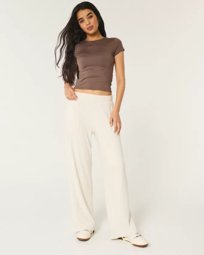 Cozy Ribbed Wide-Leg Pants,Cozy Ribbed Wide-Leg Pants Cozy Ribbed Wide-Leg Pants,Cozy Ribbed Wide-Leg Pants