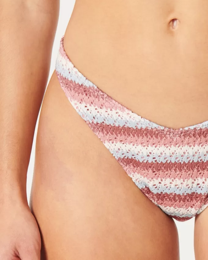 Crochet-Style High-Leg Cheeky Bikini Bottom,Crochet-Style High-Leg Cheeky Bikini Bottom Crochet-Style High-Leg Cheeky Bikini Bottom,Crochet-Style High-Leg Cheeky Bikini Bottom