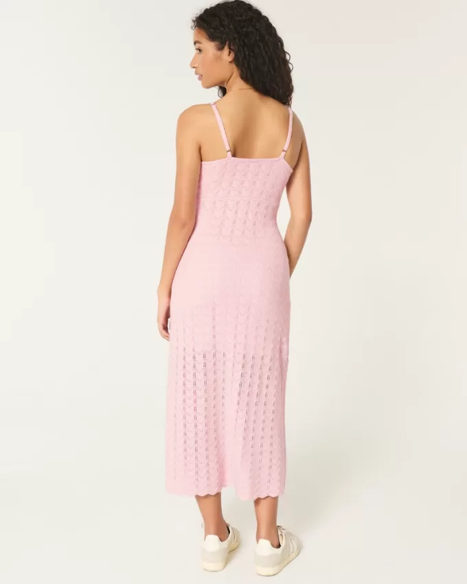 Crochet-Style Midi Dress,Crochet-Style Midi Dress Crochet-Style Midi Dress,Crochet-Style Midi Dress
