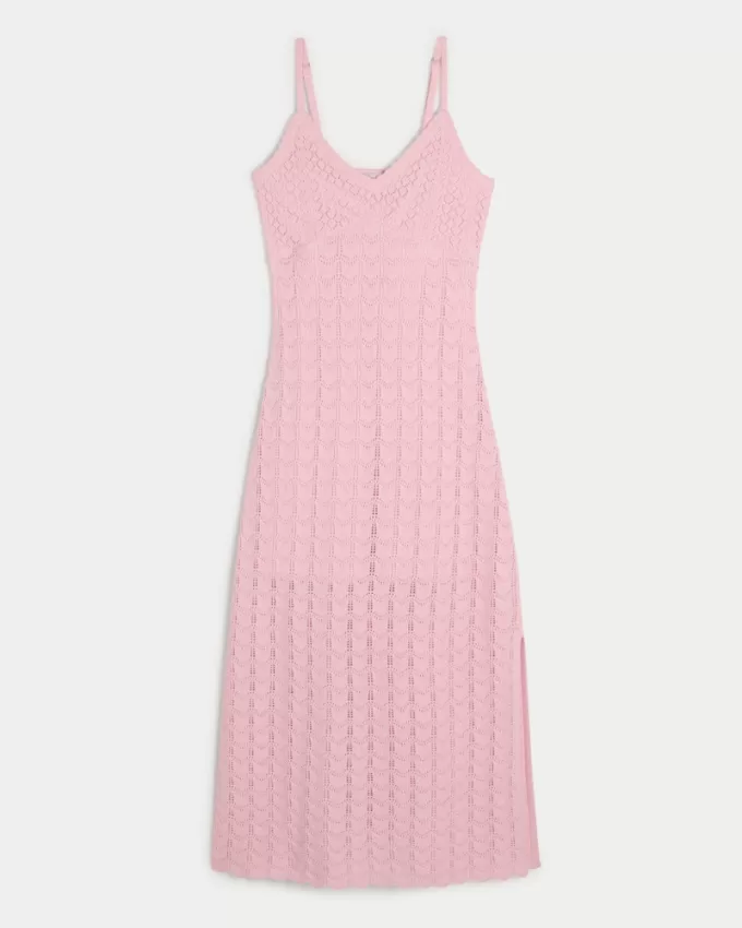 Crochet-Style Midi Dress,Crochet-Style Midi Dress Crochet-Style Midi Dress,Crochet-Style Midi Dress