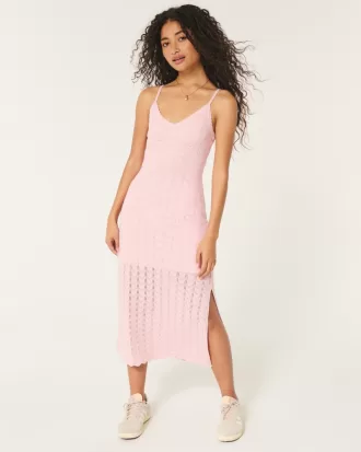 Crochet-Style Midi Dress,Crochet-Style Midi Dress