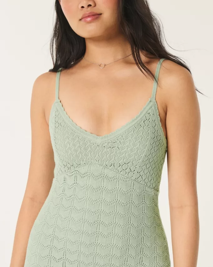 Crochet-Style Midi Dress,Crochet-Style Midi Dress Crochet-Style Midi Dress,Crochet-Style Midi Dress