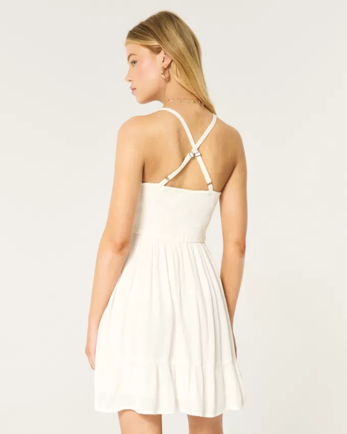 Crochet-Style Mix Mini Dress,Crochet-Style Mix Mini Dress Crochet-Style Mix Mini Dress,Crochet-Style Mix Mini Dress