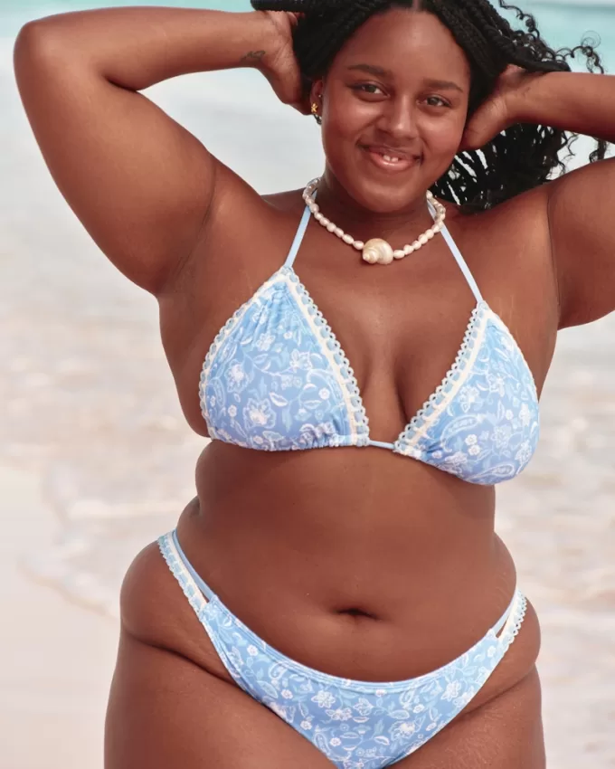 Crochet-Style Mixed Triangle Bikini Top,Crochet-Style Mixed Triangle Bikini Top Crochet-Style Mixed Triangle Bikini Top,Crochet-Style Mixed Triangle Bikini Top