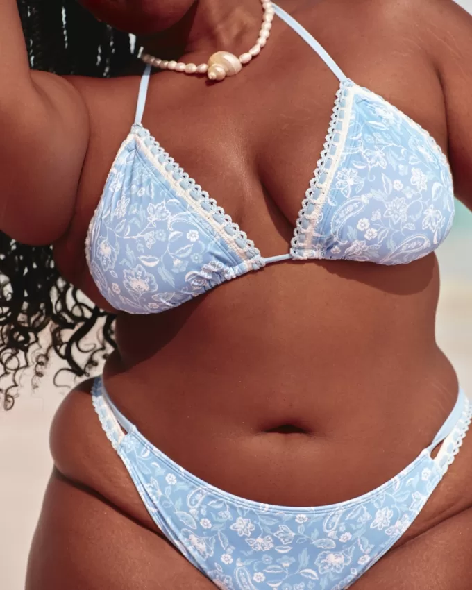 Crochet-Style Mixed Triangle Bikini Top,Crochet-Style Mixed Triangle Bikini Top Crochet-Style Mixed Triangle Bikini Top,Crochet-Style Mixed Triangle Bikini Top