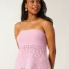 Crochet-Style Sweater Tube Top,Crochet-Style Sweater Tube Top Crochet-Style Sweater Tube Top,Crochet-Style Sweater Tube Top