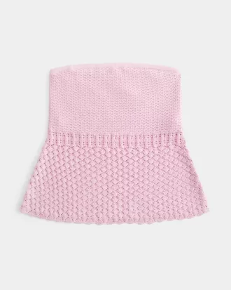Crochet-Style Sweater Tube Top,Crochet-Style Sweater Tube Top