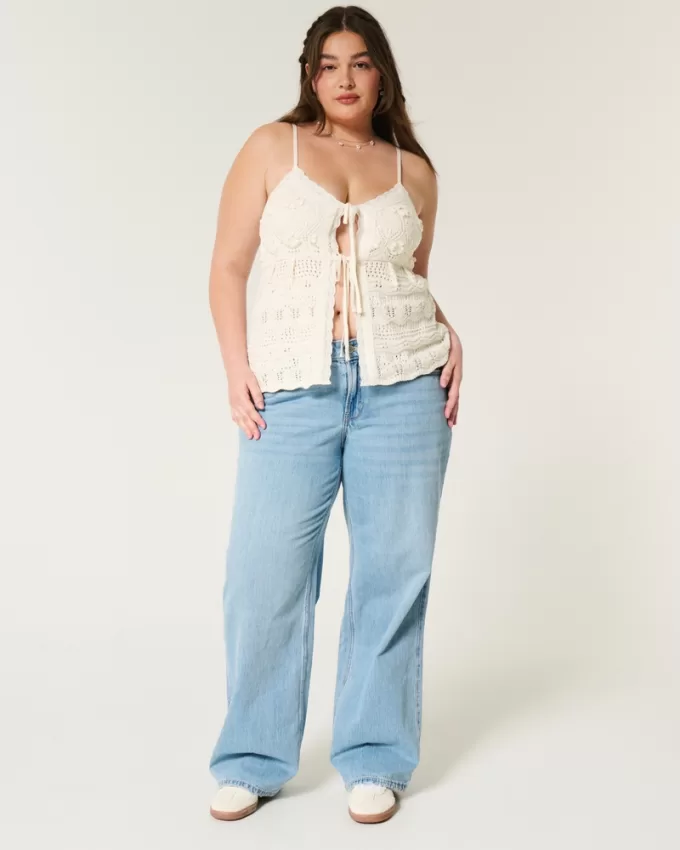 Crochet-Style Tie-Front Sweater Tank,Crochet-Style Tie-Front Sweater Tank Crochet-Style Tie-Front Sweater Tank,Crochet-Style Tie-Front Sweater Tank