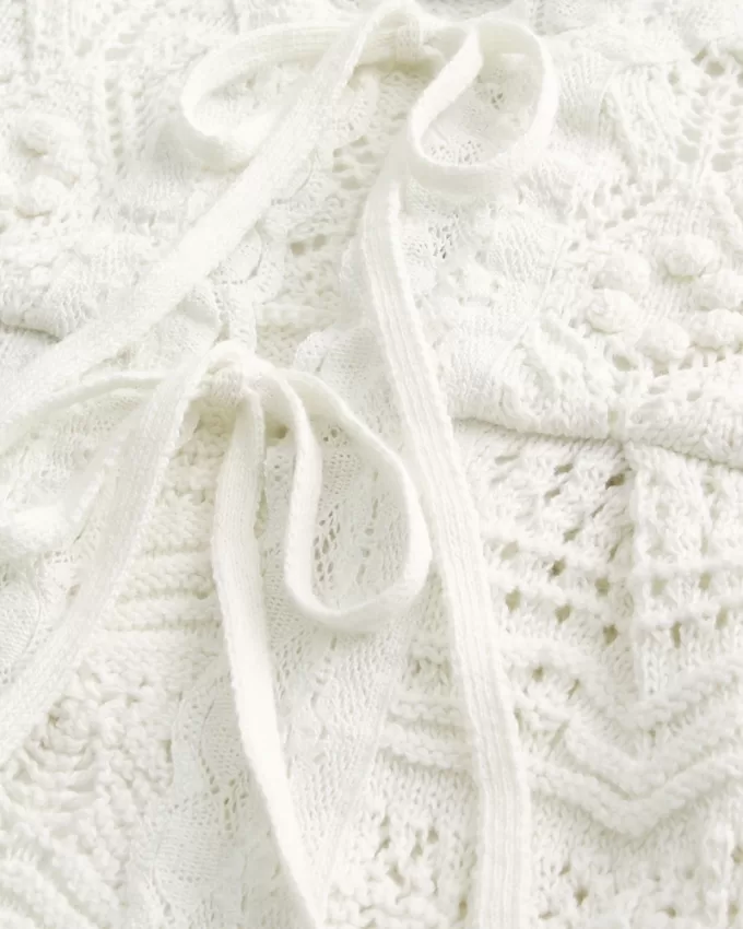 Crochet-Style Tie-Front Sweater Tank,Crochet-Style Tie-Front Sweater Tank Crochet-Style Tie-Front Sweater Tank,Crochet-Style Tie-Front Sweater Tank