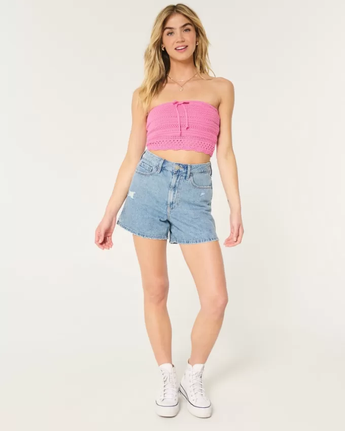 Crochet-Style Tube Top,Crochet-Style Tube Top Crochet-Style Tube Top,Crochet-Style Tube Top