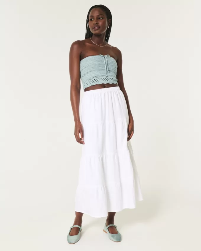 Crochet-Style Tube Top,Crochet-Style Tube Top Crochet-Style Tube Top,Crochet-Style Tube Top