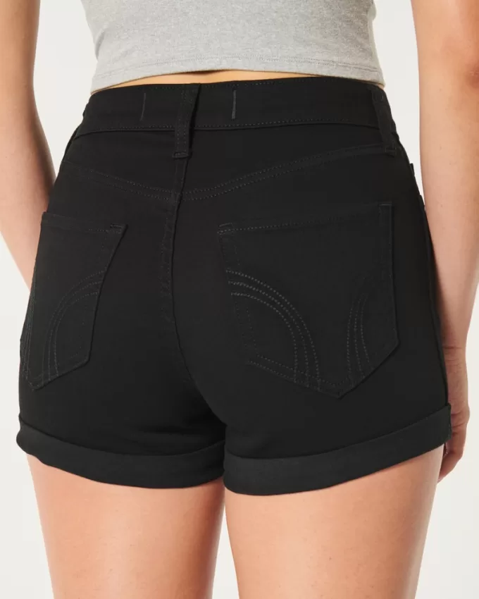 Curvy High-Rise Black Denim Shorts 3″,Curvy High-Rise Black Denim Shorts 3″ Curvy High-Rise Black Denim Shorts 3″,Curvy High-Rise Black Denim Shorts 3″