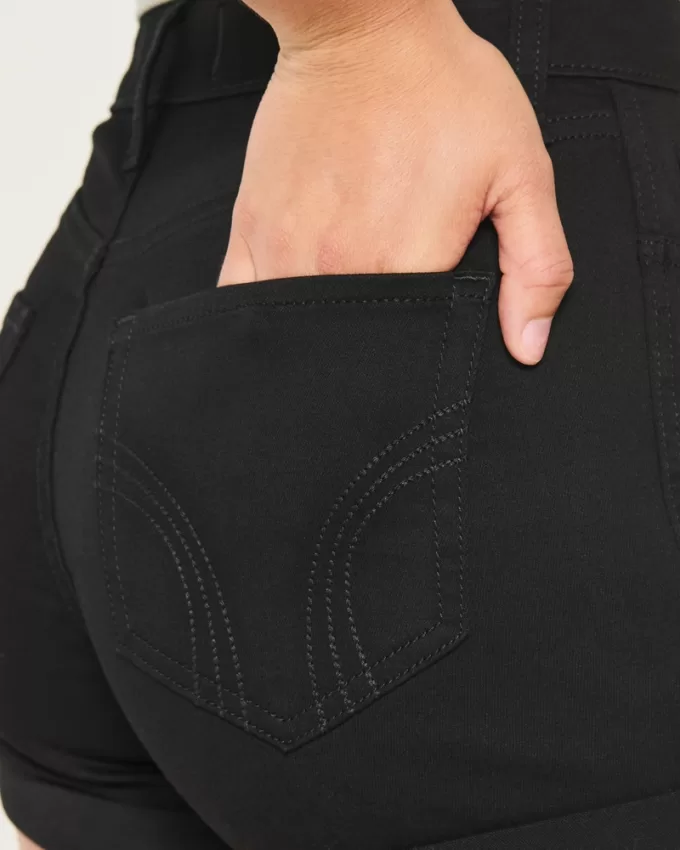 Curvy High-Rise Black Denim Shorts 3″,Curvy High-Rise Black Denim Shorts 3″ Curvy High-Rise Black Denim Shorts 3″,Curvy High-Rise Black Denim Shorts 3″