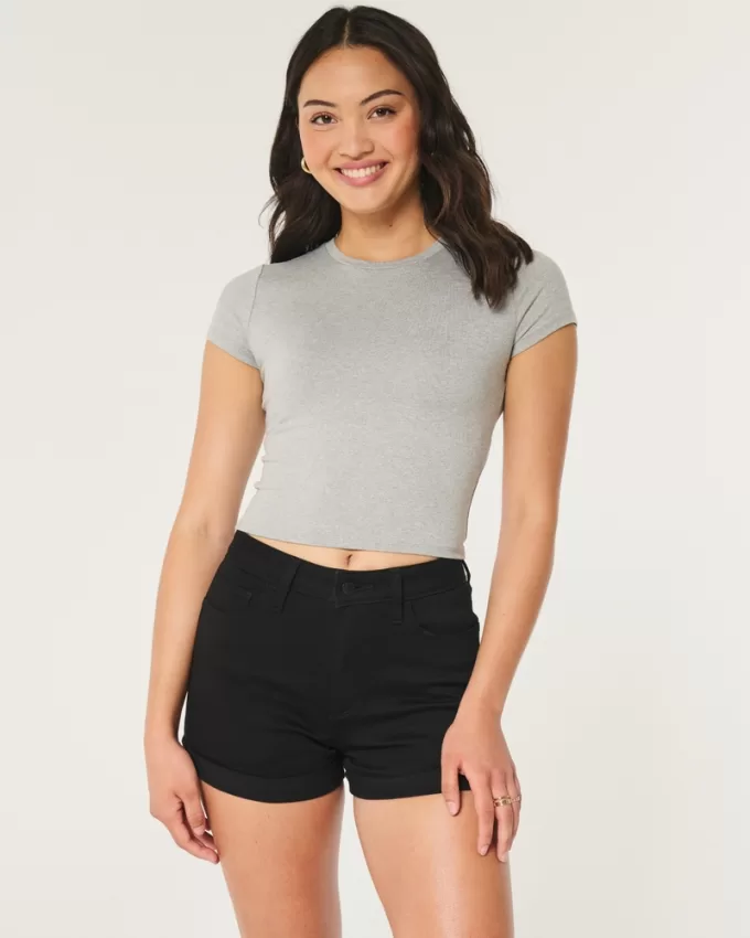 Curvy High-Rise Black Denim Shorts 3″,Curvy High-Rise Black Denim Shorts 3″ Curvy High-Rise Black Denim Shorts 3″,Curvy High-Rise Black Denim Shorts 3″