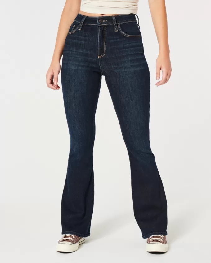 Curvy High-Rise Dark Wash Flare Jeans,Curvy High-Rise Dark Wash Flare Jeans Curvy High-Rise Dark Wash Flare Jeans,Curvy High-Rise Dark Wash Flare Jeans