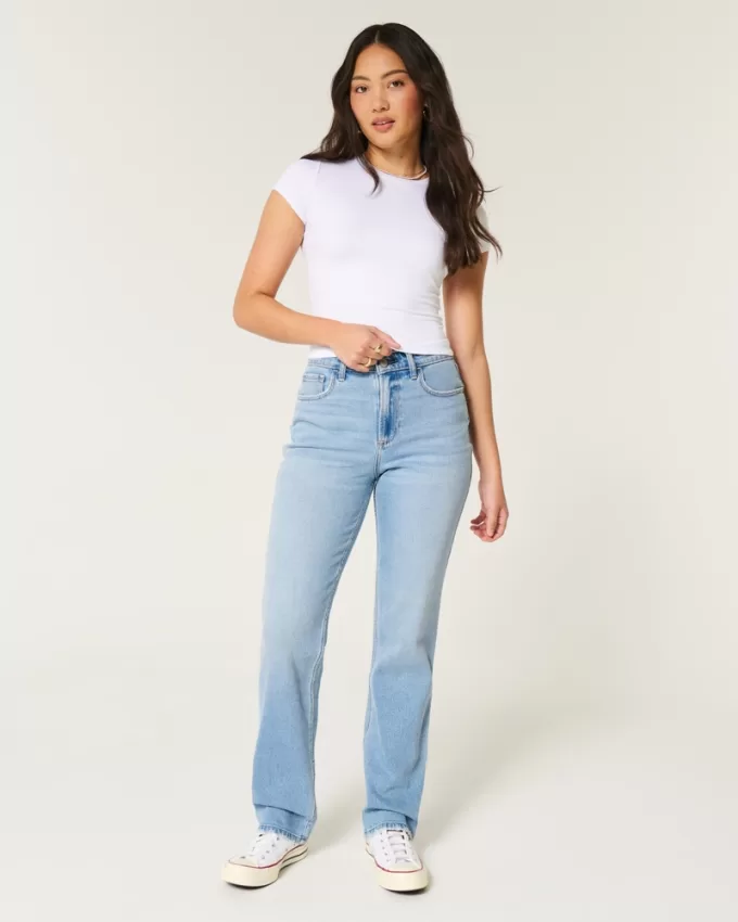 Curvy High-Rise Light Wash Straight Jeans,Curvy High-Rise Light Wash Straight Jeans Curvy High-Rise Light Wash Straight Jeans,Curvy High-Rise Light Wash Straight Jeans
