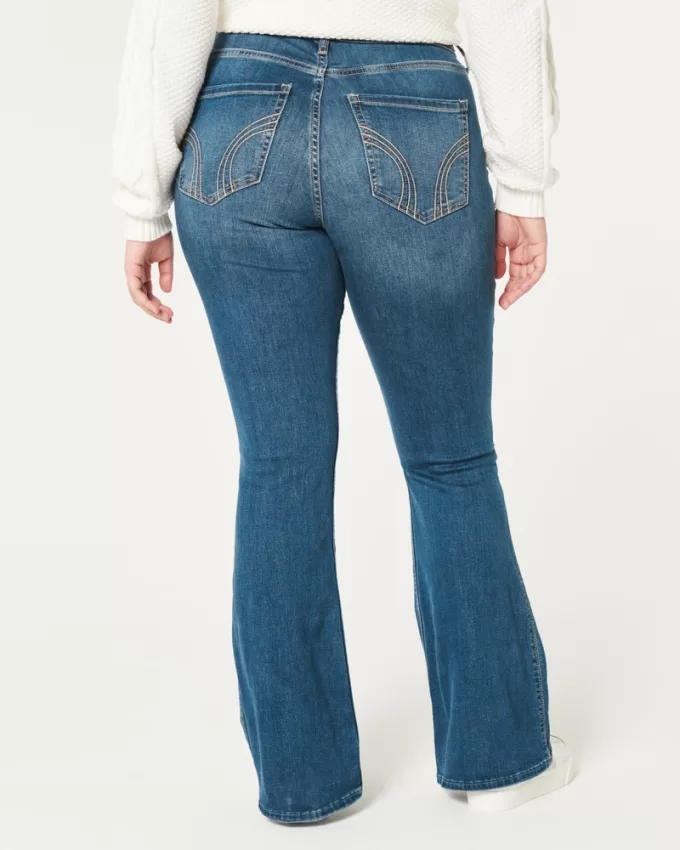 Curvy High-Rise Medium Wash Flare Jeans,Curvy High-Rise Medium Wash Flare Jeans Curvy High-Rise Medium Wash Flare Jeans,Curvy High-Rise Medium Wash Flare Jeans