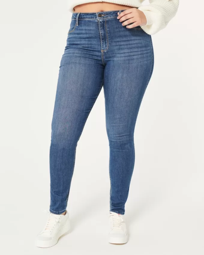 Curvy High-Rise Medium Wash Jean Leggings,Curvy High-Rise Medium Wash Jean Leggings Curvy High-Rise Medium Wash Jean Leggings,Curvy High-Rise Medium Wash Jean Leggings