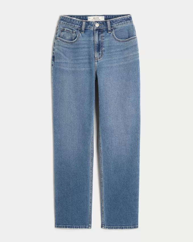 Curvy High-Rise Medium Wash Straight Jeans,Curvy High-Rise Medium Wash Straight Jeans Curvy High-Rise Medium Wash Straight Jeans,Curvy High-Rise Medium Wash Straight Jeans