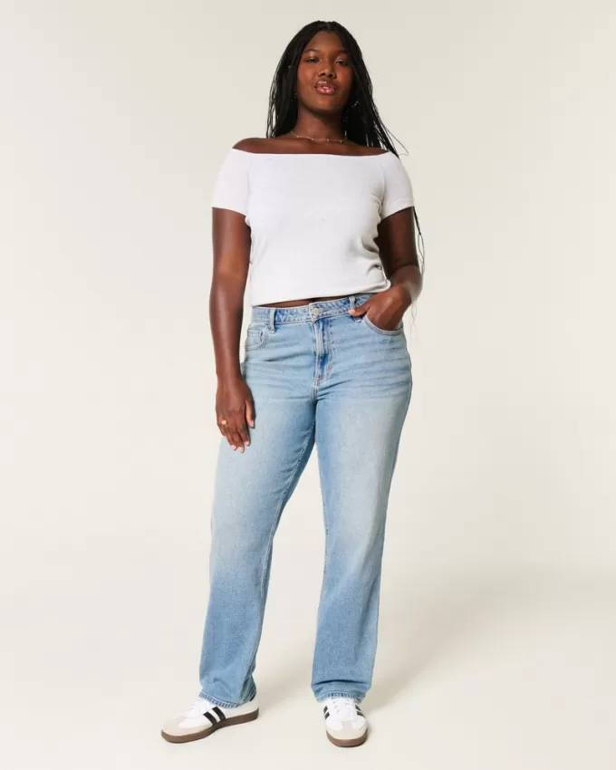 Curvy High-Rise Medium Wash Straight Jeans,Curvy High-Rise Medium Wash Straight Jeans Curvy High-Rise Medium Wash Straight Jeans,Curvy High-Rise Medium Wash Straight Jeans