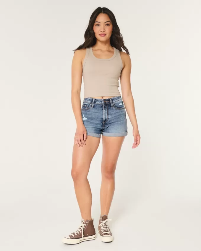 Curvy High-Rise Ripped Dark Wash Denim Shorts 3″,Curvy High-Rise Ripped Dark Wash Denim Shorts 3″ Curvy High-Rise Ripped Dark Wash Denim Shorts 3″,Curvy High-Rise Ripped Dark Wash Denim Shorts 3″