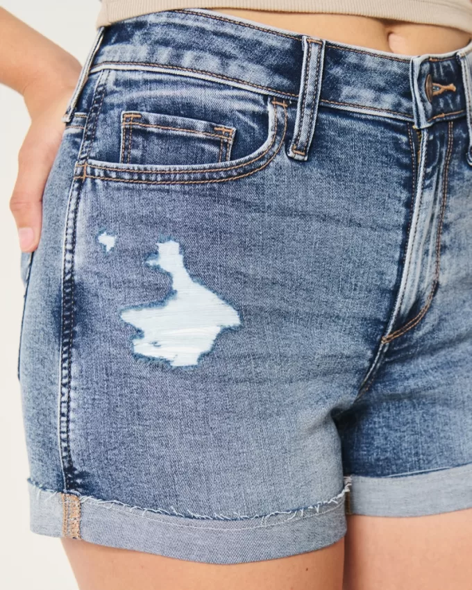 Curvy High-Rise Ripped Dark Wash Denim Shorts 3″,Curvy High-Rise Ripped Dark Wash Denim Shorts 3″ Curvy High-Rise Ripped Dark Wash Denim Shorts 3″,Curvy High-Rise Ripped Dark Wash Denim Shorts 3″